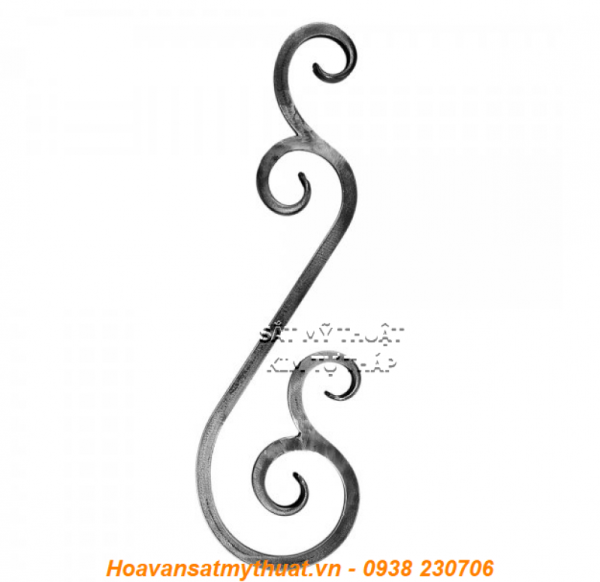Phụ kiện sắt uốn hoa văn uốn bông hình chữ c s j CSJ-024