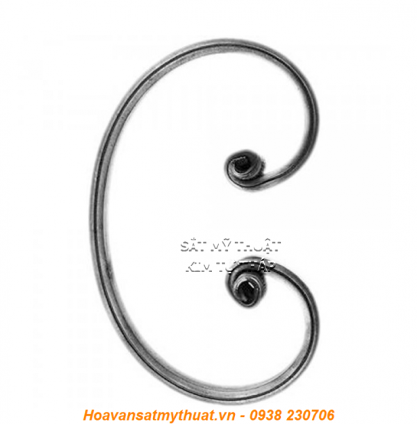 Phụ kiện sắt uốn hoa văn uốn bông hình chữ c s j CSJ-025