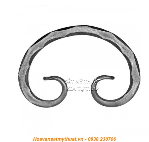 Phụ kiện sắt uốn hoa văn uốn bông hình chữ c s j CSJ-027
