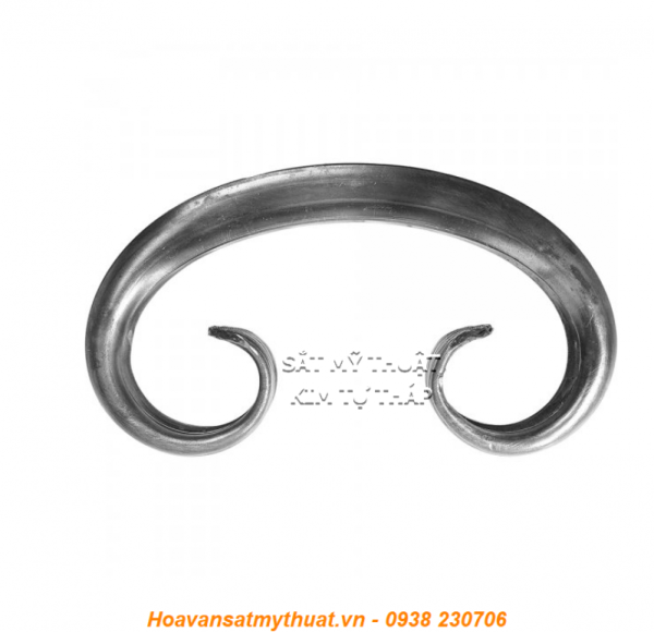 Phụ kiện sắt uốn hoa văn uốn bông hình chữ c s j CSJ-029