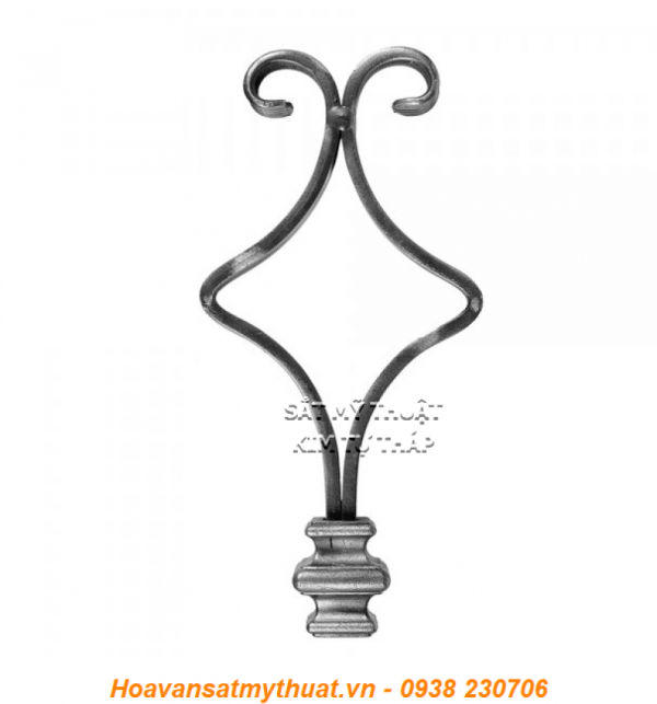 Phụ kiện sắt uốn hoa văn uốn bông hình chữ c s j C-SMT-059