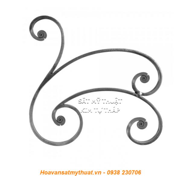 Phụ kiện sắt uốn hoa văn uốn bông hình chữ c s j C-SMT-061