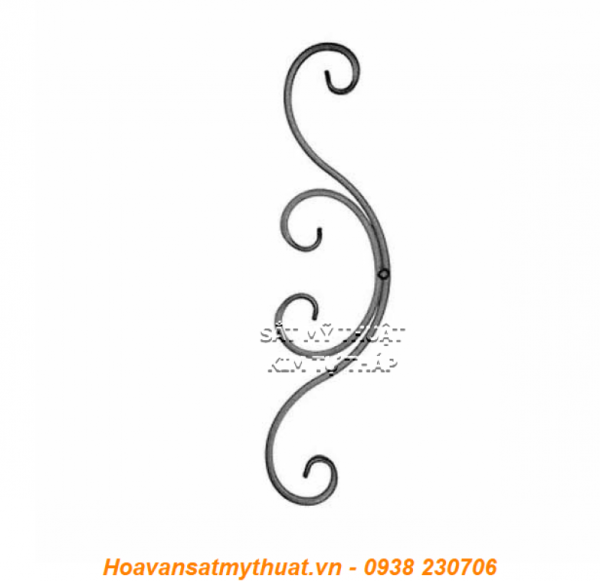 Phụ kiện sắt uốn hoa văn uốn bông hình chữ c s j C-SMT-065