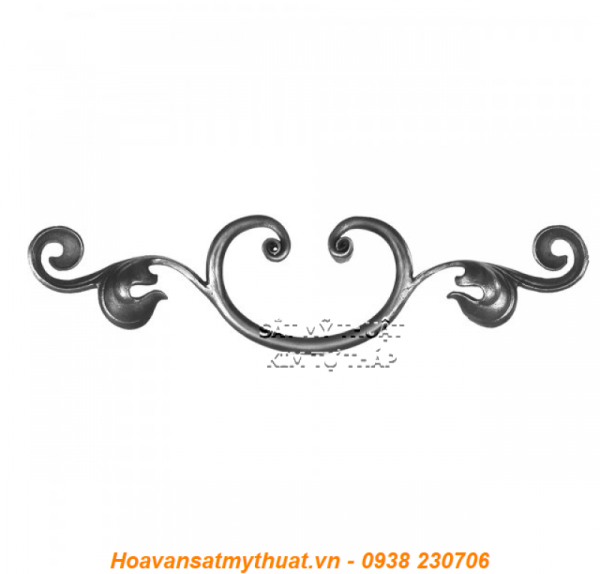 Phụ kiện sắt uốn hoa văn uốn bông hình chữ c s j CSJ-038