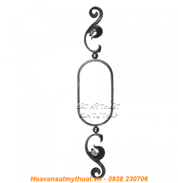 Phụ kiện sắt uốn hoa văn uốn bông hình chữ c s j C-SMT-066