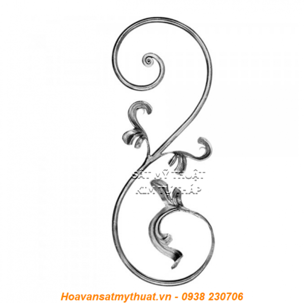 Phụ kiện sắt uốn hoa văn uốn bông hình chữ c s j CSJ-043