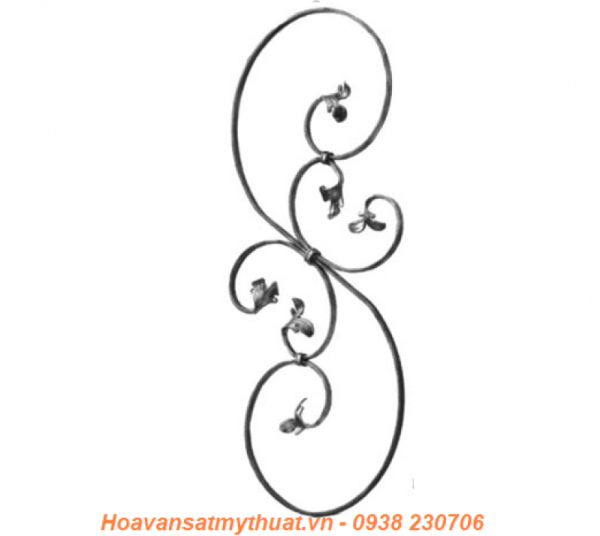 Cụm Hoa văn sắt cầu thang C-SMT-054