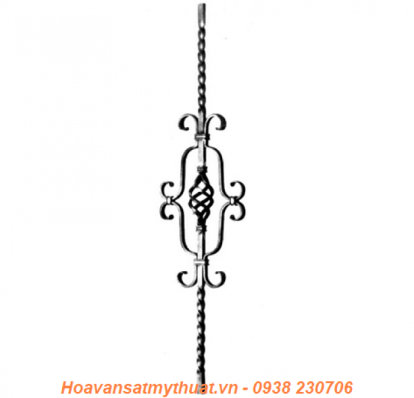 Cụm Hoa văn sắt cầu thang lan can ban công C-LC-058