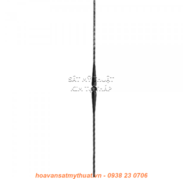 Thanh rèn vuông 12 cho cầu thang lac can ban công sắt uốn C-LC-043