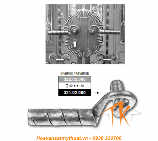 Tay nắm cửa sắt TNC-026