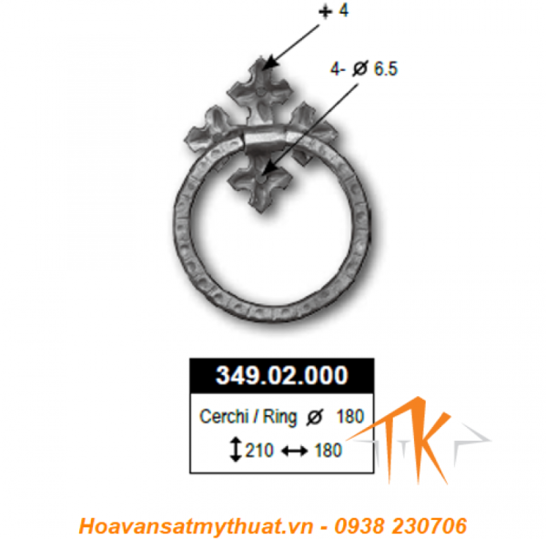Tay nắm cửa sắt TNC-020