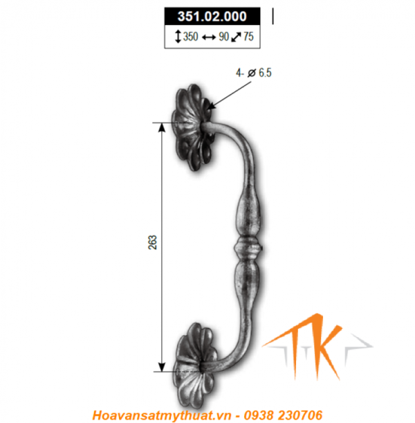 Tay nắm cửa sắt TNC-010