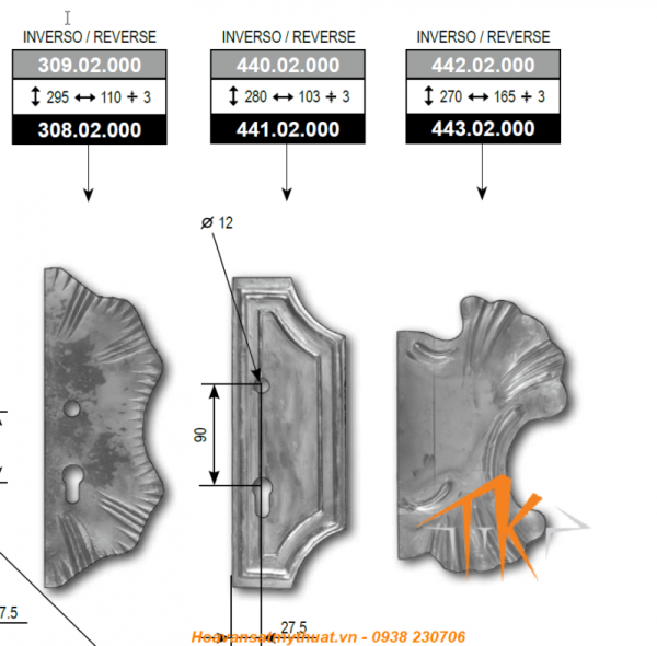 Tay nắm cửa sắt TNC-014