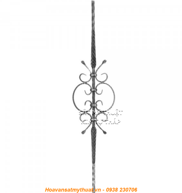 Cụm chi tiết thanh rèn cầu thang C-LC-040