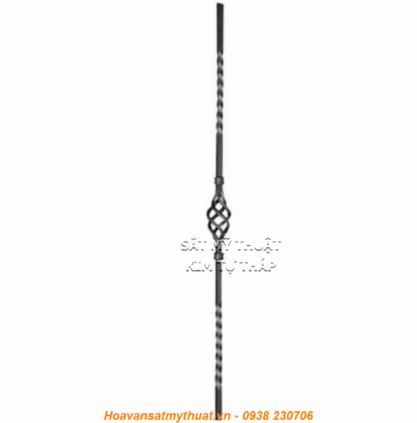 Sắt xoắn 1 trái trám/ lồng cầu làm cầu thang lan can ban công C-LC-070