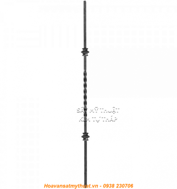 Sắt xoắn 2 đoạn nối làm cầu thang lan can ban công C-LC-027