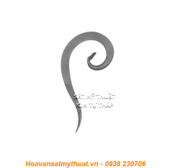 Phụ kiện sắt uốn hoa văn uốn bông hình chữ c s j dấu hỏi CSJ-046