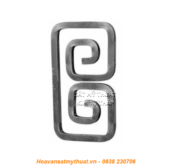 Phụ kiện sắt uốn hoa văn uốn bông hình chữ c s j CSJ-048