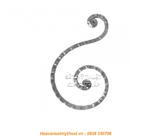 Phụ kiện sắt uốn hoa văn uốn bông hình chữ c s j CSJ-053