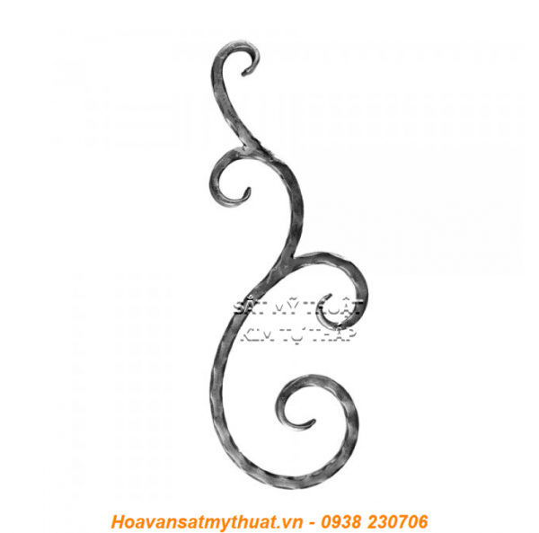 Phụ kiện sắt uốn hoa văn uốn bông hình chữ c s j CSJ-059
