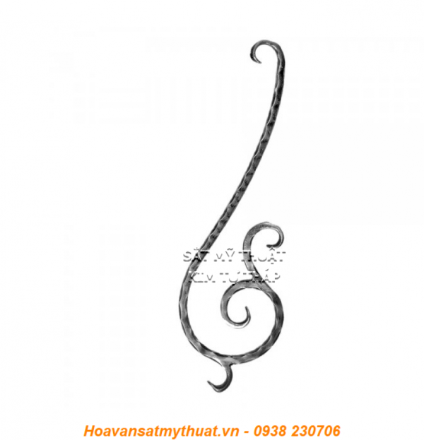 Phụ kiện sắt uốn hoa văn uốn bông hình chữ c s j CSJ-061