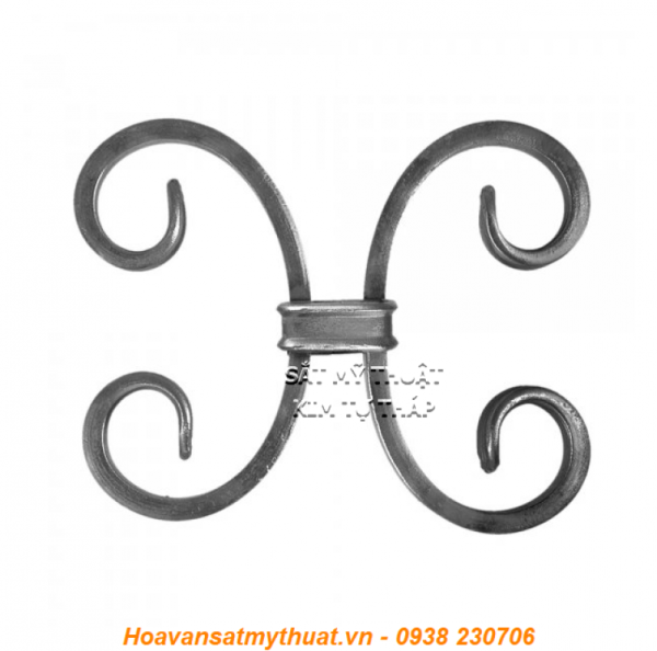 Phụ kiện sắt uốn hoa văn uốn bông hình chữ c s j C-SMT-073