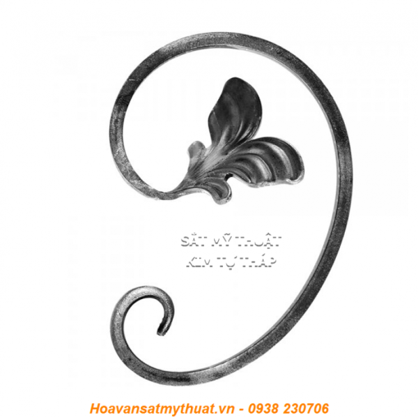 Phụ kiện sắt uốn hoa văn uốn bông hình chữ c s j CSJ-063