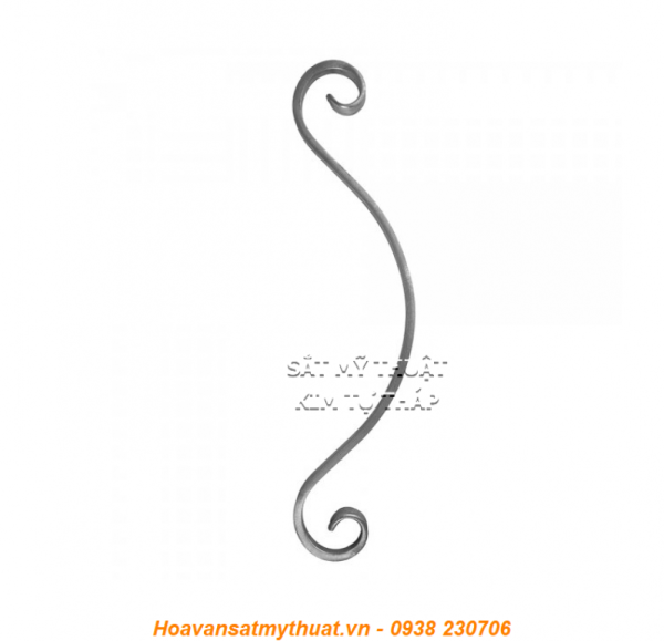 Phụ kiện sắt uốn hoa văn uốn bông hình chữ c s j CSJ-065