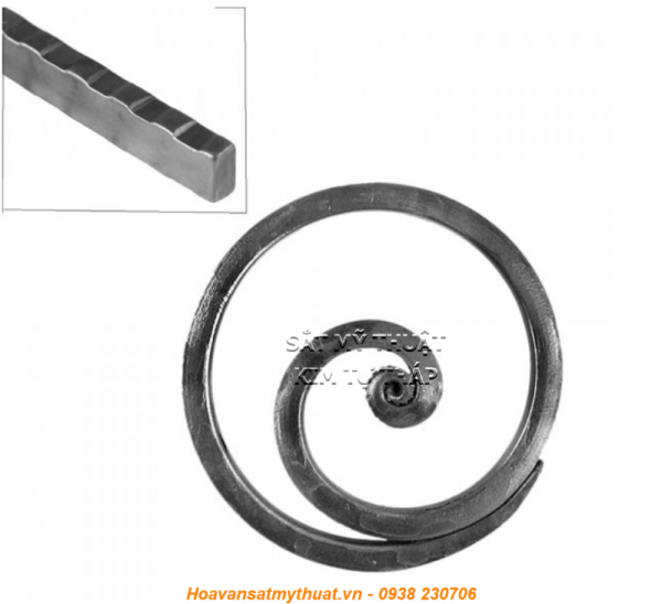 Phụ kiện hoa văn sắt uốn hình vuông tròn ovan mỹ nghệ TVO-003