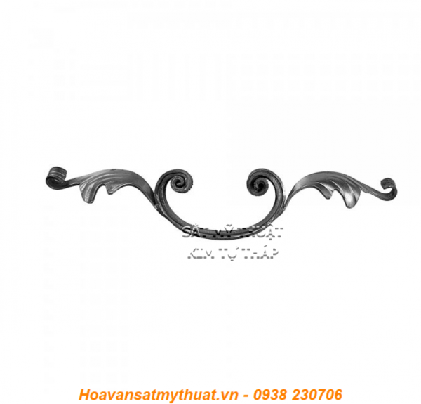 Phụ kiện sắt uốn hoa văn uốn bông hình chữ c s j CSJ-067