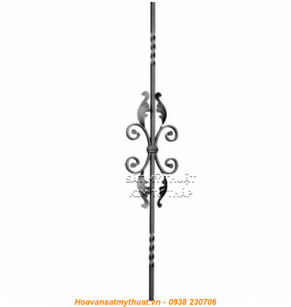 CỤM HOA VĂN SẮT CẦU THANG LAN CAN BAN CÔNG C-LC-017