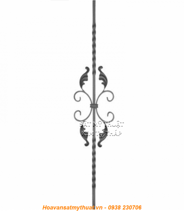 CỤM HOA VĂN SẮT CẦU THANG LAN CAN BAN CÔNG C-LC-018
