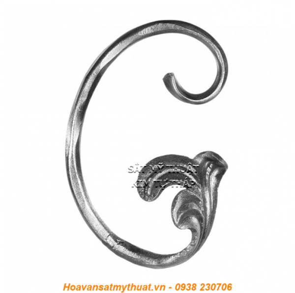 Phụ kiện sắt uốn hoa văn uốn bông hình chữ c s j CSJ-069